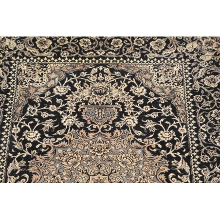 Tappeto Ghom seta Persia grigio azzurro 58x88