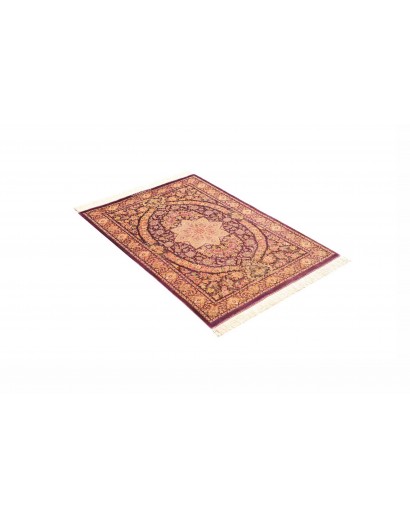 Tappeto Ghom seta Persia marrone 80x117