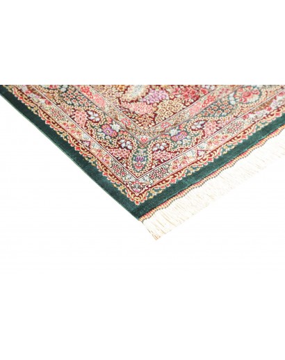 Tappeto Ghom seta Persia bianco grigio 80x119