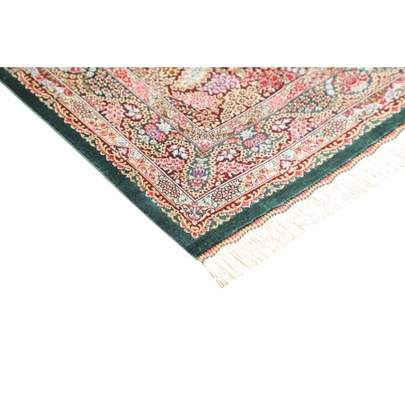Tappeto Ghom seta Persia bianco grigio 80x119