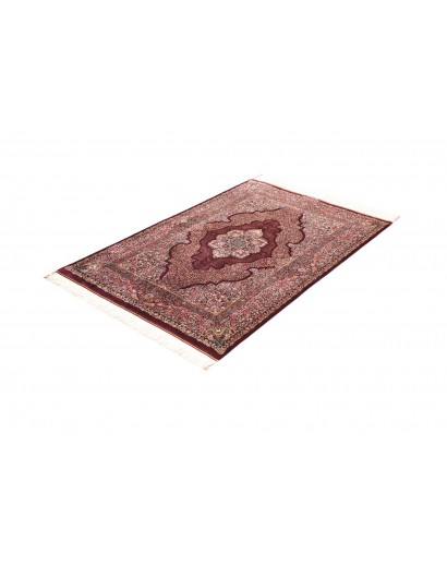 Tappeto Ghom seta Persia bianco 100x143