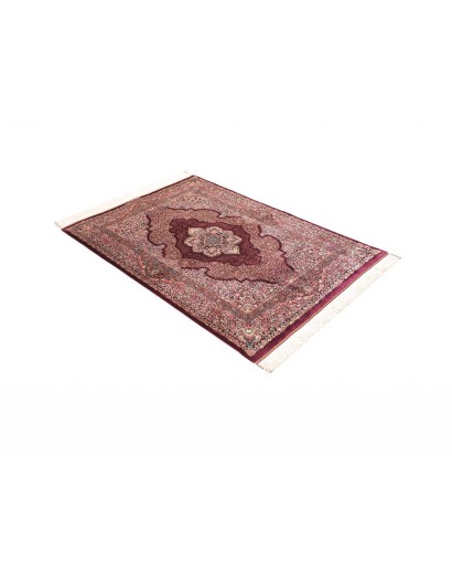 Tappeto Ghom seta Persia bianco 100x143