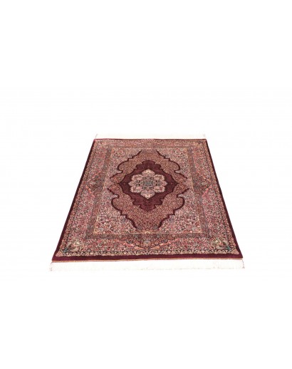 Tappeto Ghom seta Persia bianco 100x143