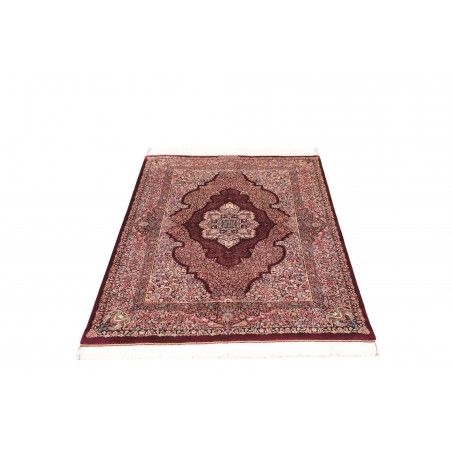Tappeto Ghom seta Persia bianco 100x143