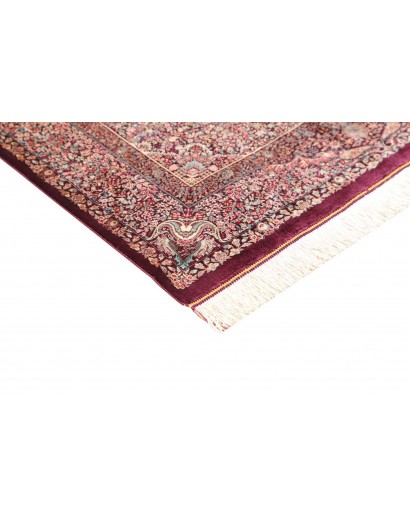 Tappeto Ghom seta Persia bianco 100x143