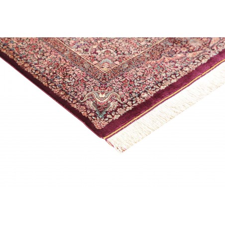 Tappeto Ghom seta Persia bianco 100x143