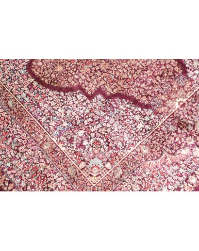 Tappeto Ghom seta Persia bianco 100x143