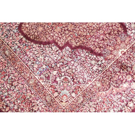 Tappeto Ghom seta Persia bianco 100x143