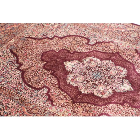 Tappeto Ghom seta Persia bianco 100x143