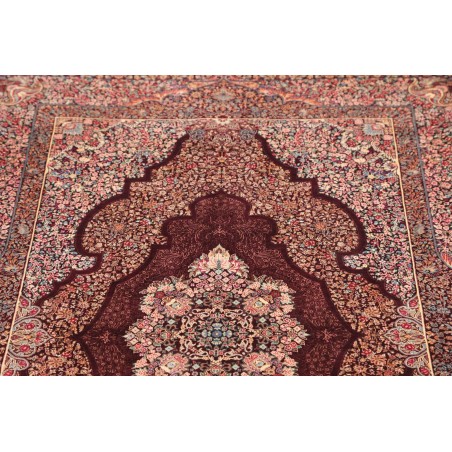 Tappeto Ghom seta Persia bianco 100x143