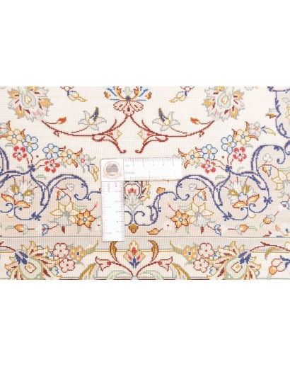 Tappeto Ghom seta Persia giallo marrone 100x150