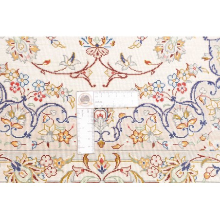 Tappeto Ghom seta Persia giallo marrone 100x150