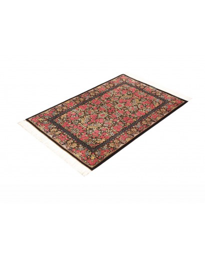 Tappeto Ghom seta Persia marrone 78x119