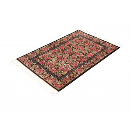 Tappeto Ghom seta Persia marrone 78x119