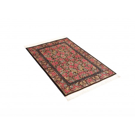Tappeto Ghom seta Persia marrone 78x119