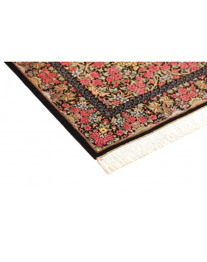 Tappeto Ghom seta Persia marrone 78x119