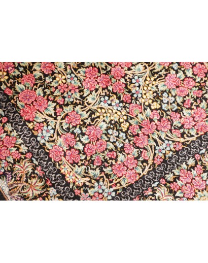 Tappeto Ghom seta Persia marrone 78x119