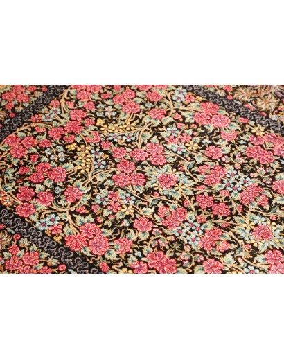 Tappeto Ghom seta Persia marrone 78x119