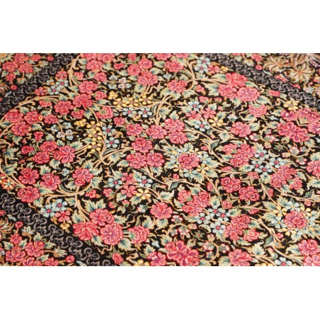 Tappeto Ghom seta Persia marrone 78x119