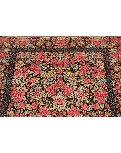 Tappeto Ghom seta Persia marrone 78x119