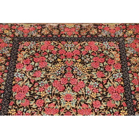 Tappeto Ghom seta Persia marrone 78x119