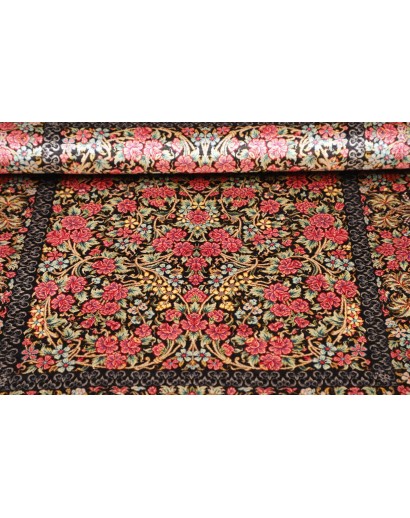 Tappeto Ghom seta Persia marrone 78x119