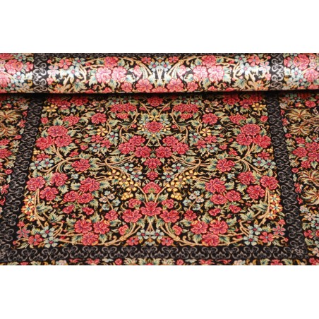 Tappeto Ghom seta Persia marrone 78x119