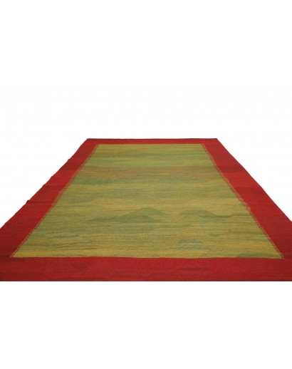 Tappeto Kilim Persia verde marrone 277x395