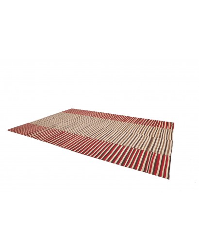 Tappeto Kilim Mazandaran Vintage Persia marrone giallo 263x382