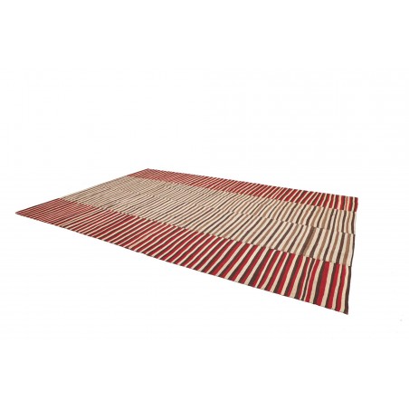 Tappeto Kilim Mazandaran Vintage Persia marrone giallo 263x382