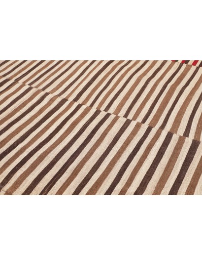 Tappeto Kilim Mazandaran Vintage Persia marrone giallo 263x382