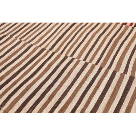 Tappeto Kilim Mazandaran Vintage Persia marrone giallo 263x382