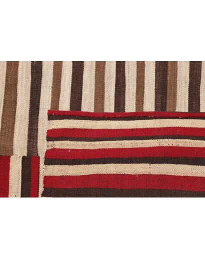Tappeto Kilim Mazandaran Vintage Persia marrone giallo 263x382