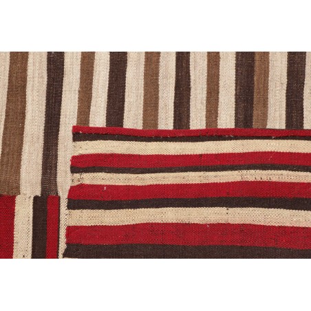 Tappeto Kilim Mazandaran Vintage Persia marrone giallo 263x382