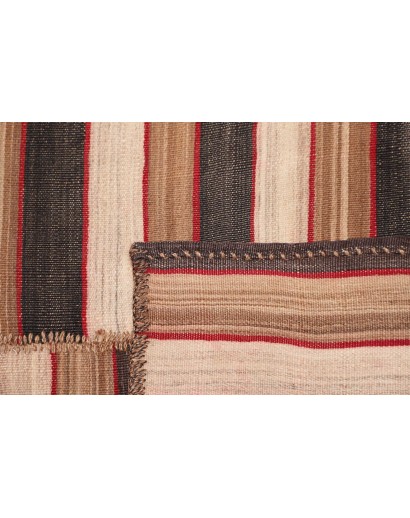 Tappeto Kilim Mazandaran Vintage Persia marrone grigio 143x186