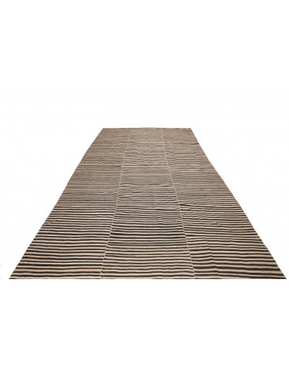 Tappeto Kilim Mazandaran Vintage Persia beige giallo 221x418