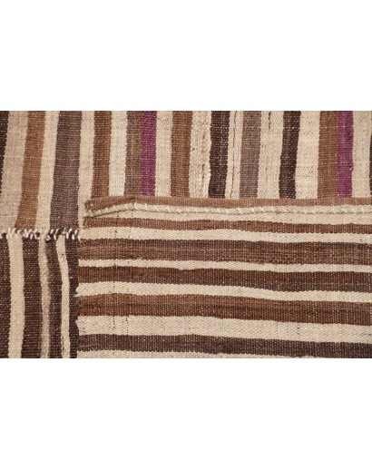 Tappeto Kilim Mazandaran Vintage Persia marrone verde 216x347