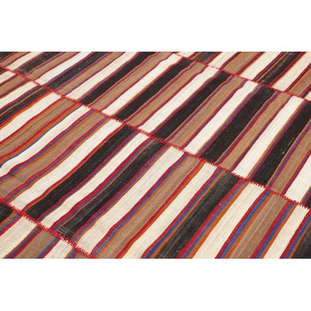 Tappeto Kilim Mazandaran Vintage Persia rosso bianco 194x392