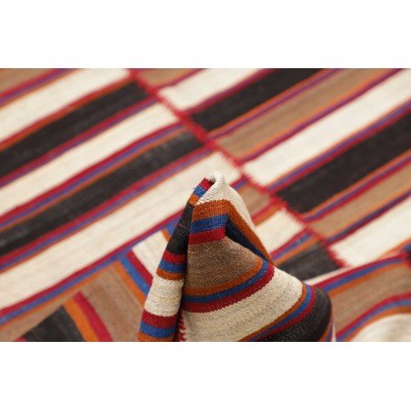 Tappeto Kilim Mazandaran Vintage Persia rosso bianco 194x392