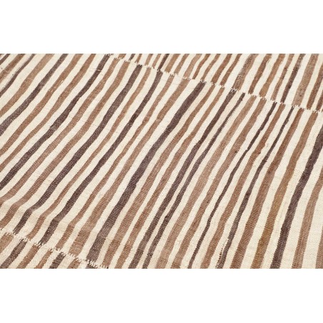 Tappeto Kilim Mazandaran Vintage Persia giallo azzurro 206x395