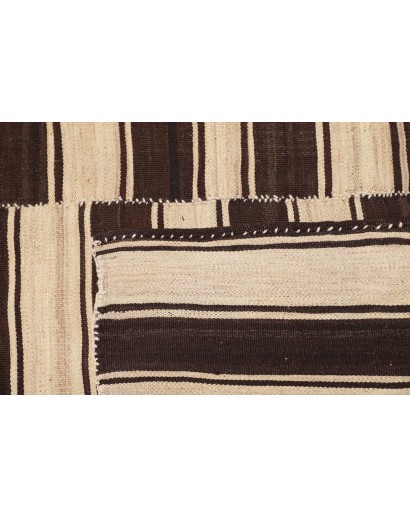 Tappeto Kilim Mazandaran Vintage Persia grigio verde 147x328