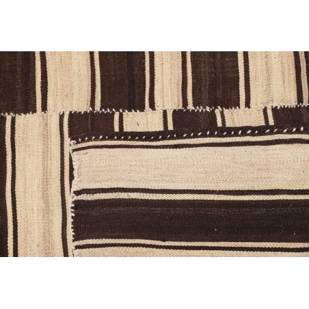 Tappeto Kilim Mazandaran Vintage Persia grigio verde 147x328
