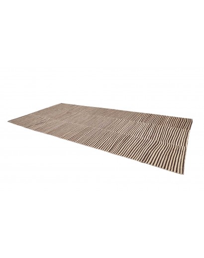 Tappeto Kilim Mazandaran Vintage Persia giallo grigio 208x411
