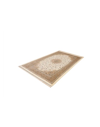 Tappeto Ghom seta Persia giallo 158x247