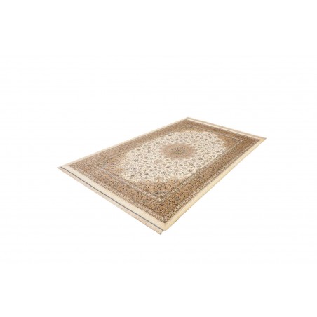 Tappeto Ghom seta Persia giallo 158x247