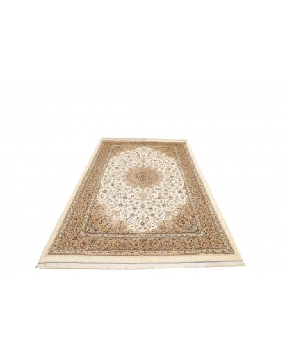 Tappeto Ghom seta Persia giallo 158x247