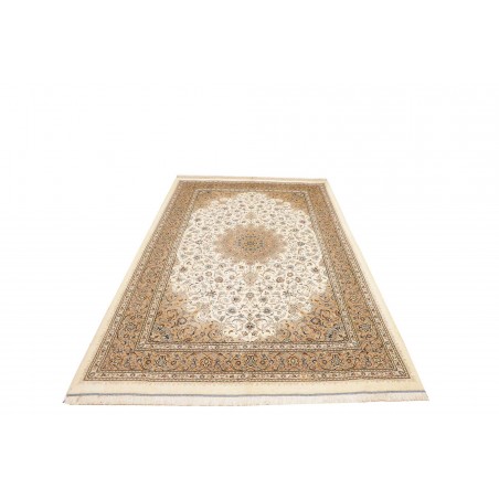 Tappeto Ghom seta Persia giallo 158x247