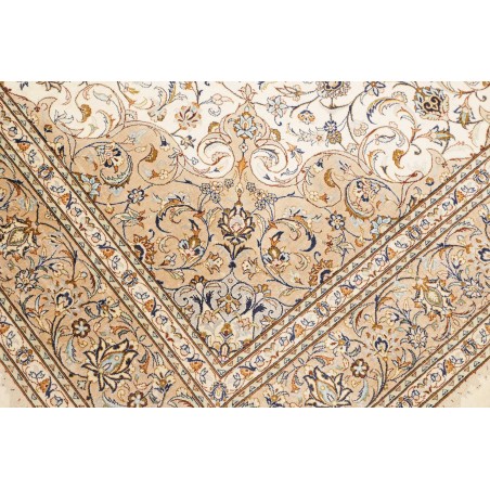 Tappeto Ghom seta Persia giallo 158x247