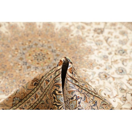 Tappeto Ghom seta Persia giallo 158x247