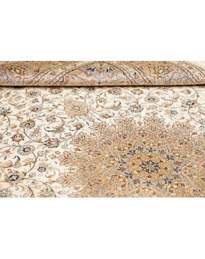 Tappeto Ghom seta Persia giallo 158x247